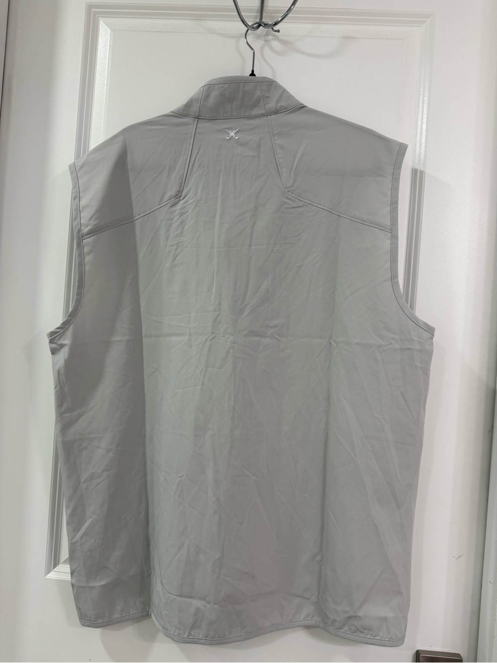 Men's Light Gray Sleeveless Zip-Front Jacket Vest - Picture 3 of 3